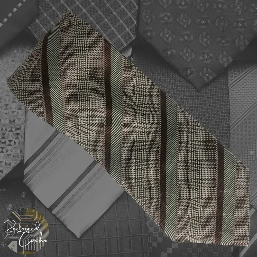 Brown Diagonal Stripe Tie